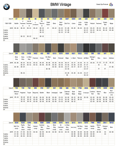 BMW Vintage Interior Colors