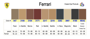 Ferrari Interior Colors