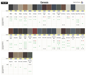 Genesis Interior Colors