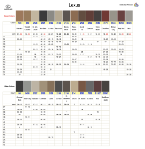 Lexus Interior Colors