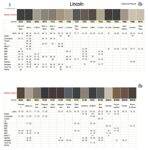 Lincoln Interior Colors