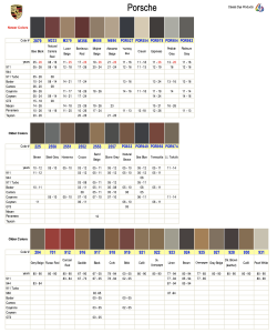 Porsche Interior Colors