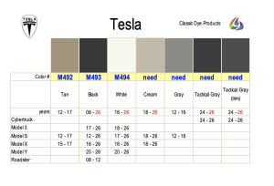 Tesla Interior Colors