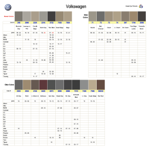 VW Interior Colors