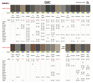 GMC Interior Colors