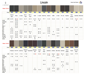 Lincoln Interior Colors