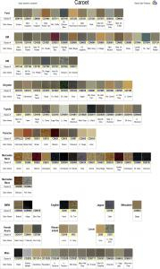 Carpet Color Chart
