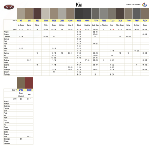 Kia Interior Colors