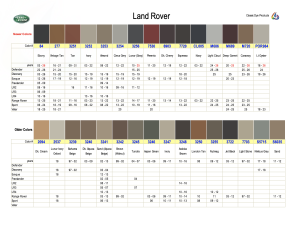 Land Rover Interior Colors