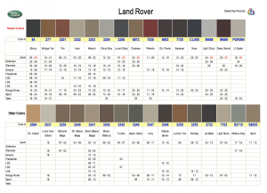 Land Rover Interior Colors