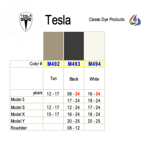 Tesla Interior Colors