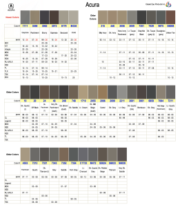 Acura Interior Colors