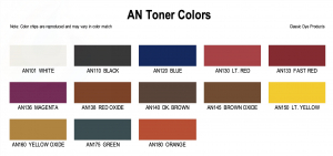 Aniline Toner Colors