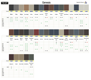 Genesis Interior Colors